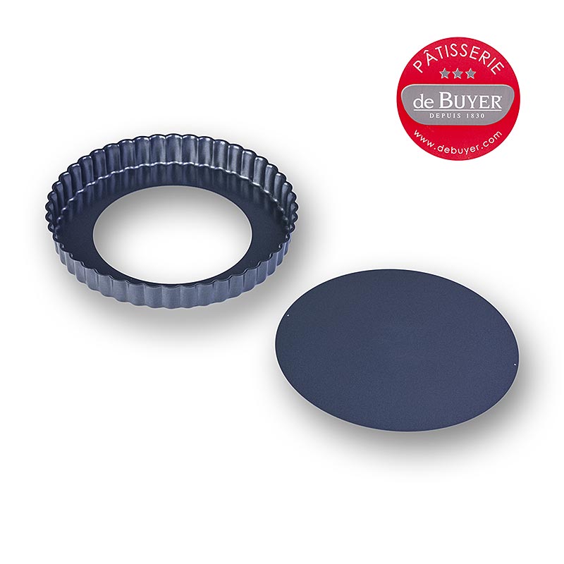 Forma para torta deBUYER, redonda, Ø19,8cm, com base removivel - 1 pedaco - Solto Forma para torta deBUYER, redonda, Ø19,8cm, com base removivel - 1 pedaco - Solto