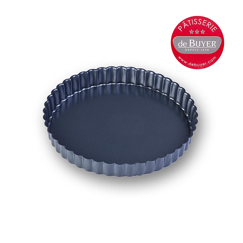 Forma para torta deBUYER, redonda, Ø19,8cm, com base removivel - 1 pedaco - Solto Forma para torta deBUYER, redonda, Ø19,8cm, com base removivel - 1 pedaco - Solto