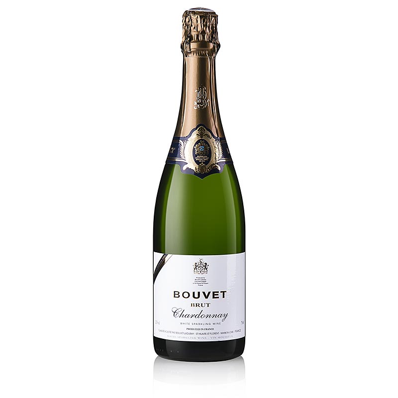 Bouvet Chardonnay, brut, blanco, vino espumoso Loira, 12,5% vol. - 750ml - Botella