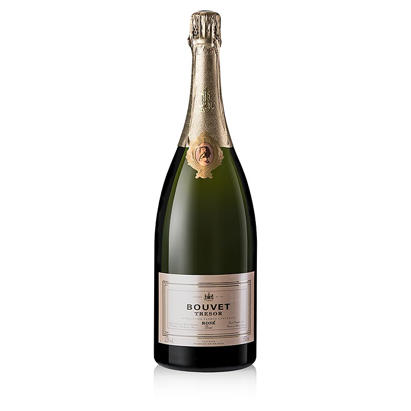 Bouvet Tresor Rose, brut, wain berkilauan Loire, 12.5% vol., Magnum 92FF - 1.5L - Botol