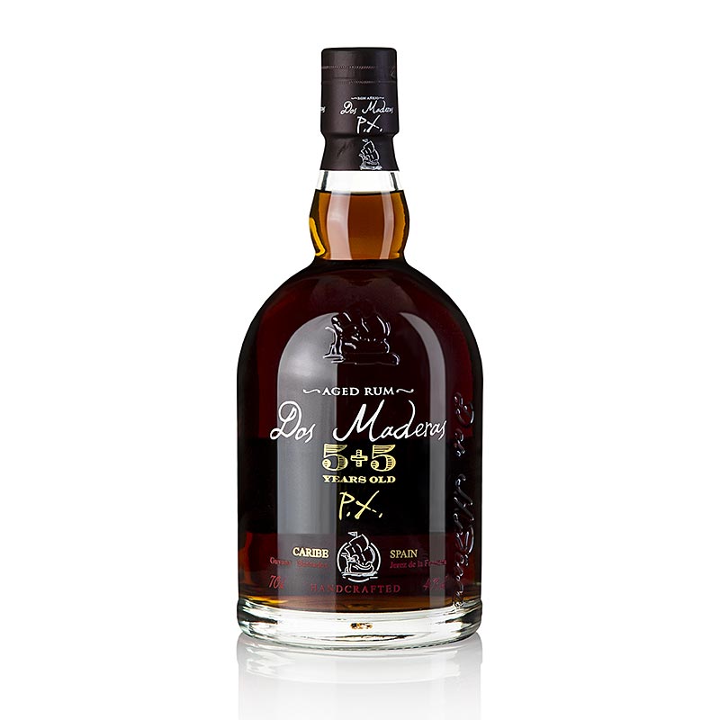 Dos Maderas Rum 5 + 5 vuotta vanha PXGuyana ja Barbados, 40 % tilavuudesta. - 700 ml - Pullo