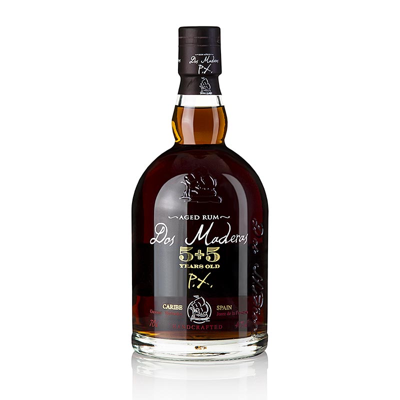 Dos Maderas Rum 5 + 5 ar gammal PXGuyana och Barbados, 40% vol. - 700 ml - Flaska