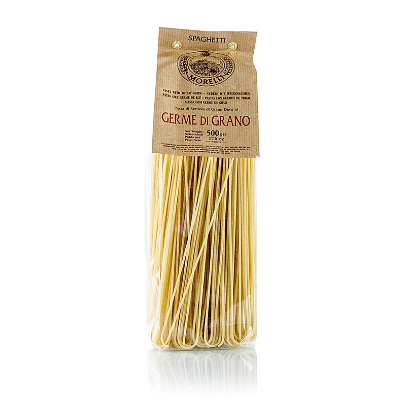 Morelli 1860 Spaghetti, Germe di Grano, dengan bibit gandum - 500 gram - tas
