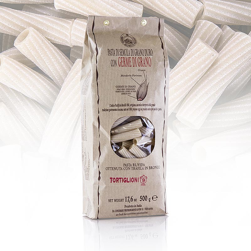 Morelli 1860 Tortiglioni, Germe di Grano, com germen de trigo - 500g - bolsa Morelli 1860 Tortiglioni, Germe di Grano, com germen de trigo - 500g - bolsa