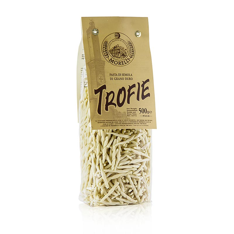 Morelli 1860 Trofie, Germe di Grano, medh hveitikimi - 500g - taska Morelli 1860 Trofie, Germe di Grano, medh hveitikimi - 500g - taska