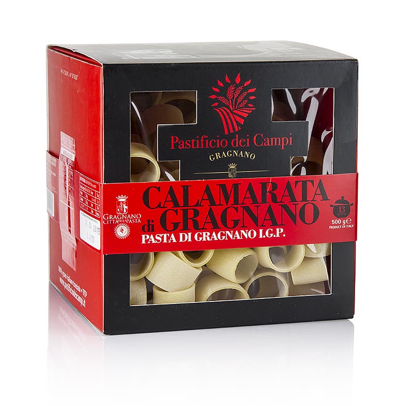 Pastificio dei Campi - No.56 Calamarata, ringformet, Pasta di Gragnano IGP - 500 g - eske Pastificio dei Campi - No.56 Calamarata, ringformet, Pasta di Gragnano IGP - 500 g - eske