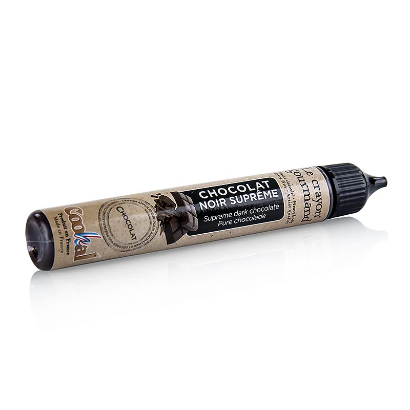 Le Crayon Gourmant - penna decorativa, cioccolato fondente, marrone, Cookal - 40 ml - Tubo in PE