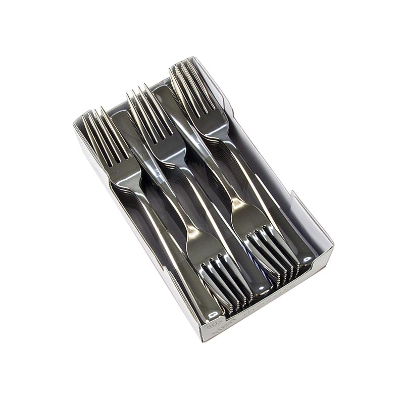 Einweg Silbergabeln, aus Kunststoff, silberfarben, 18,5 cm - 50 St - Karton Einweg Silbergabeln, aus Kunststoff, silberfarben, 18,5 cm - 50 St - Karton