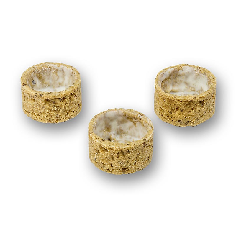 Tartlet pencuci mulut yang diperbuat daripada badam dan mentega, bersalut, Ø 30 x 17 mm h - 768g, 192 keping - kadbod Tartlet pencuci mulut yang diperbuat daripada badam dan mentega, bersalut, Ø 30 x 17 mm h - 768g, 192 keping - kadbod