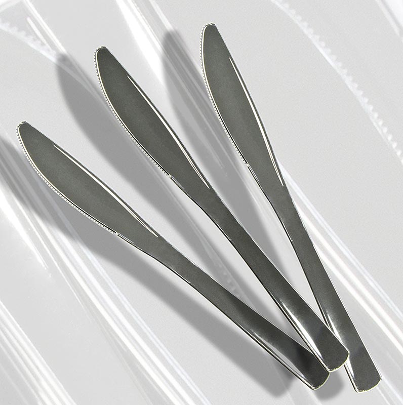 Einweg Silbermesser, aus Kunststoff, silberfarben, 20 cm - 50 St - Karton Einweg Silbermesser, aus Kunststoff, silberfarben, 20 cm - 50 St - Karton