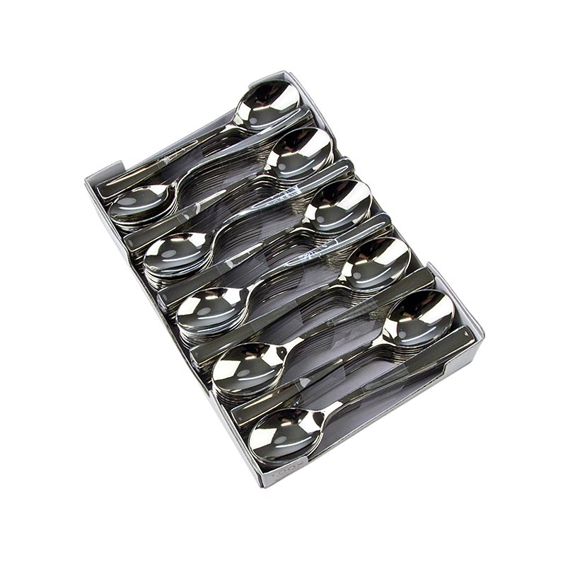 Einweg Silberkaffeelöffel, Kunststoff, silberfarben, 13 cm - 100 St - Karton Einweg Silberkaffeelöffel, Kunststoff, silberfarben, 13 cm - 100 St - Karton