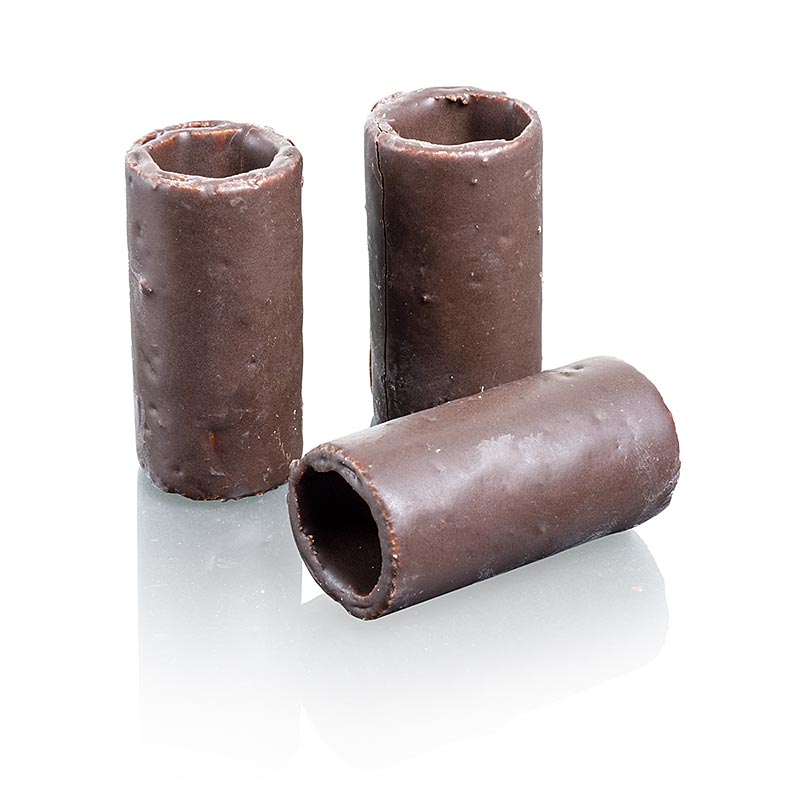 Quadris vazados, mini, por dentro e por fora com chocolate amargo, Ø 2,5x5cm - 165 pecas - Cartao