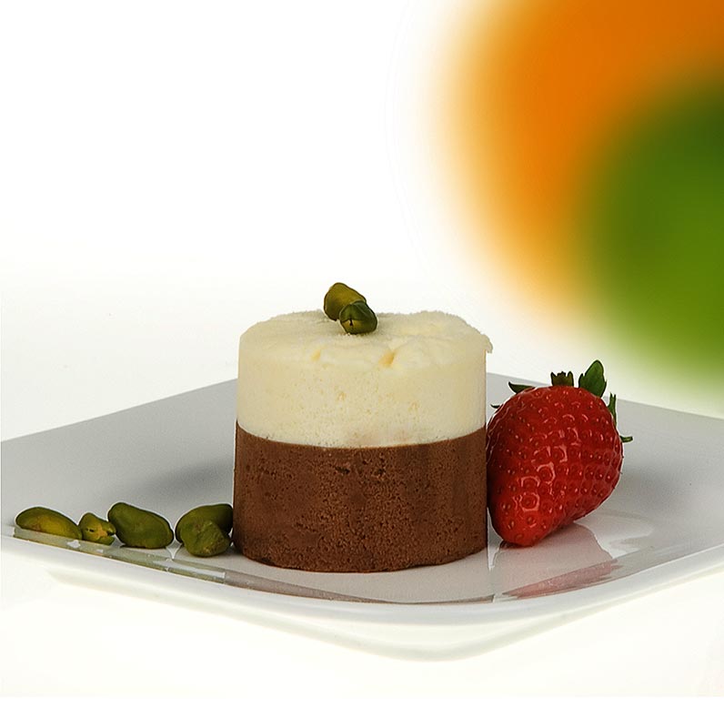 Dolci Classici - Cupcakes con mousse al cioccolato fondente bianco - 850 g, 16 confezioni da 80 ml - Cartone