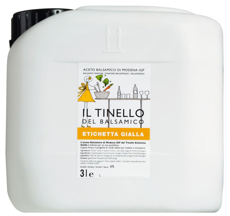 Aceto Balsamico di Modena IGP Il Tinello, giallo, Balsamessig, jung, Kanister, Il Borgo del Balsamico - 3.000 ml - Kanister