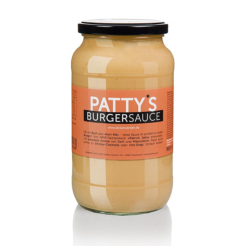 Molho de hamburguer Patty`s, criado por Patrick Jabs - 900ml - Vidro