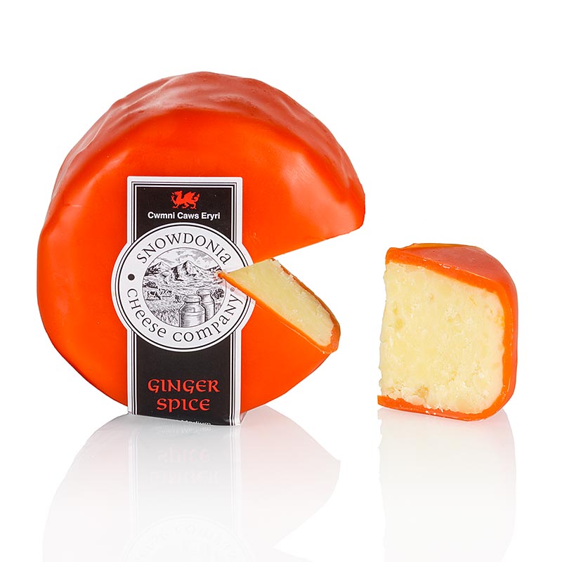 Snowdonia - Ginger Spice, queso cheddar con jengibre, cera de naranja - 200 gramos - Papel