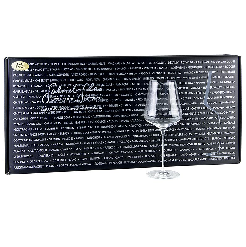 GABRIEL-GLAS© GOLD-Edition, Weingläser, 510 ml, mundgeblasen, im Geschenkkarton - 6 Stück - Karton