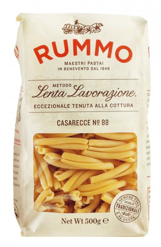 Casarecce, Le Classiche, durum hveiti semolina pasta, Rummo - 500g - Pappi