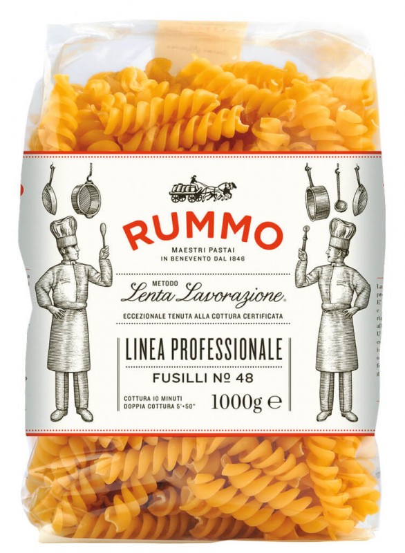 Fusilli, Le Classiche, pasta di semola di grano duro, rummo - 1 kg - Cartone