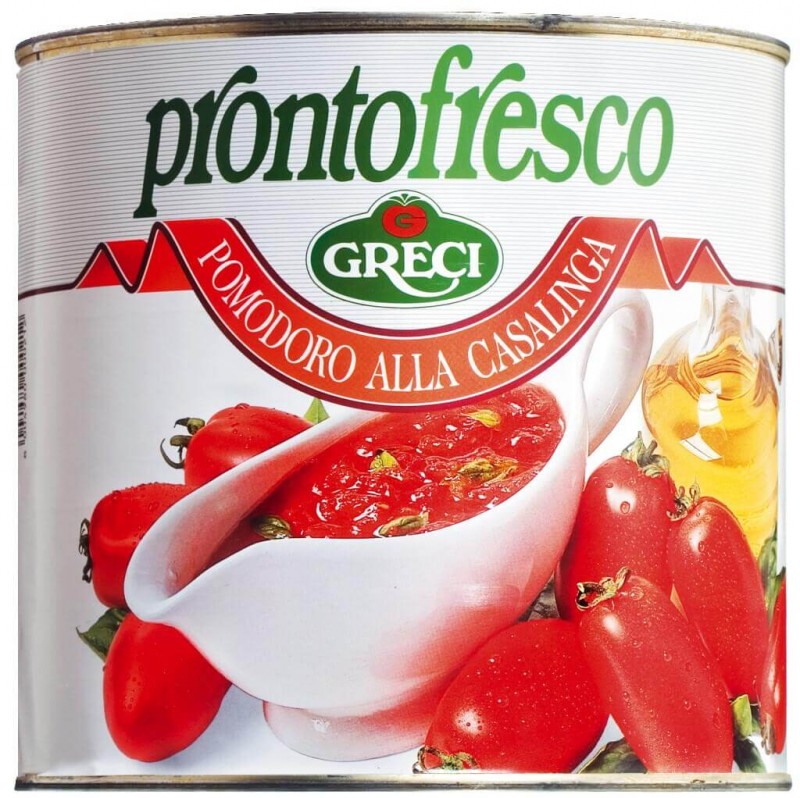 Pomodoro alla Casalinga, salsa de tomate estilo ama de casa, Greci Prontofresco - 2.500 gramos - poder