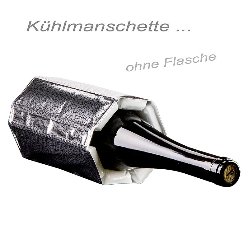 Vacu Vin Kühlmanschette für Weinflaschen, silber - 1 Stück - Päckchen