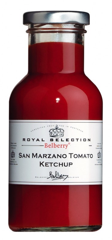San Marzano Tomato Ketchup, ketchup con tomates San Marzano, Belberry - 250ml - Botella