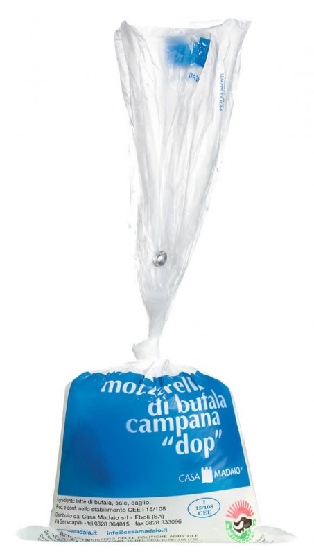 Mozzarella di bufala DOP, bocconcini, boeffelmozzarella, mellomstore baller, Casa Madaio - 8 x 5 x 50 g - kg