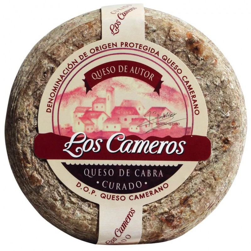 Queso de Cabra Curado Camerano DOP, keju kambing matang, lemak dalam bahan kering. 50%, Los Cameros - sekitar 750 gram - kg