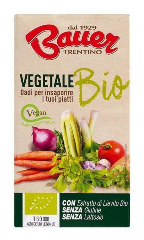 Dado da Agricoltura Biologica, kubike bulioni, perime, bio, fermer - 6 x 10 g - paketoj