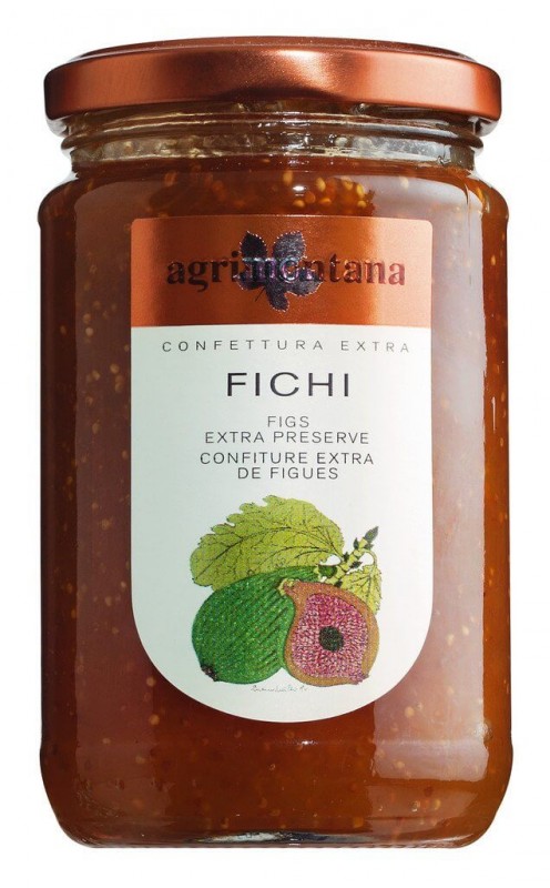 Confettura Fichi, marmellata di fichi, agrimontana - 350 g - Bicchiere