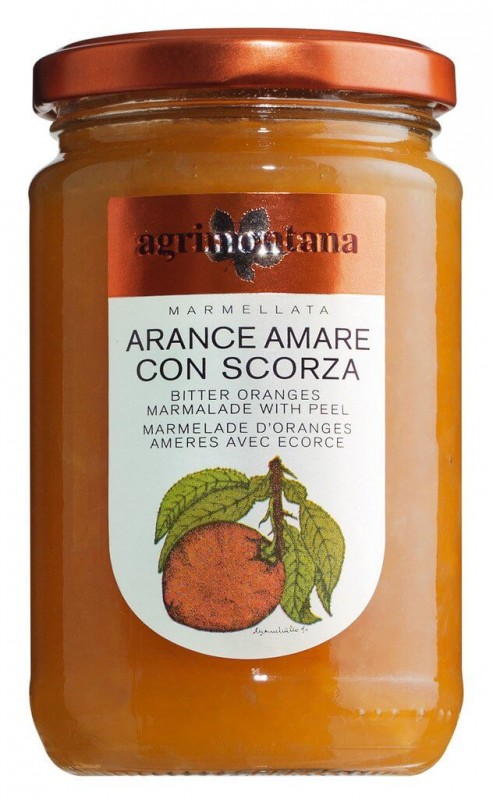 Confettura Arance Amare, bitter apelsinsylt, agrimontana - 350 g - Glas