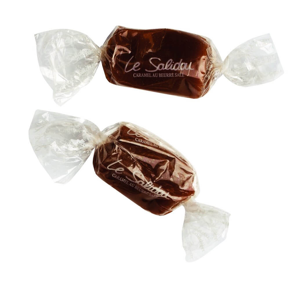 Caramels au beurre sala, sachet servez - vous, karamellu nammi medh soltu smjori, poki, La Maison d`Armorine - 200 g - Stykki