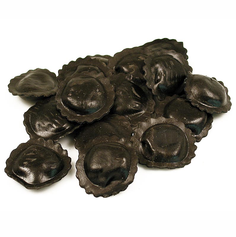 Frische Agnolotti mit Lachs-Füllung, rund und schwarz, Pasta Sassella - 500 g - Beutel Frische Agnolotti mit Lachs-Füllung, rund und schwarz, Pasta Sassella - 500 g - Beutel
