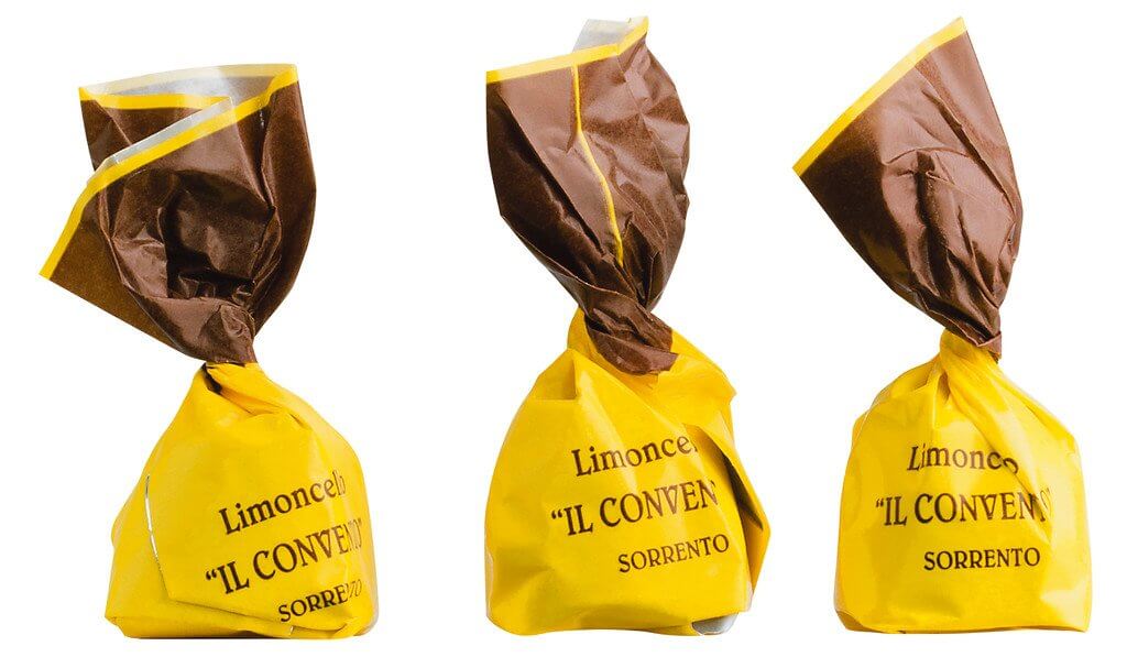 Praline fondente alla crema di Limoncello, sfuse, praline coklat hitam dengan krim limoncello, longgar, Il Convento - 1.000 gram - kg