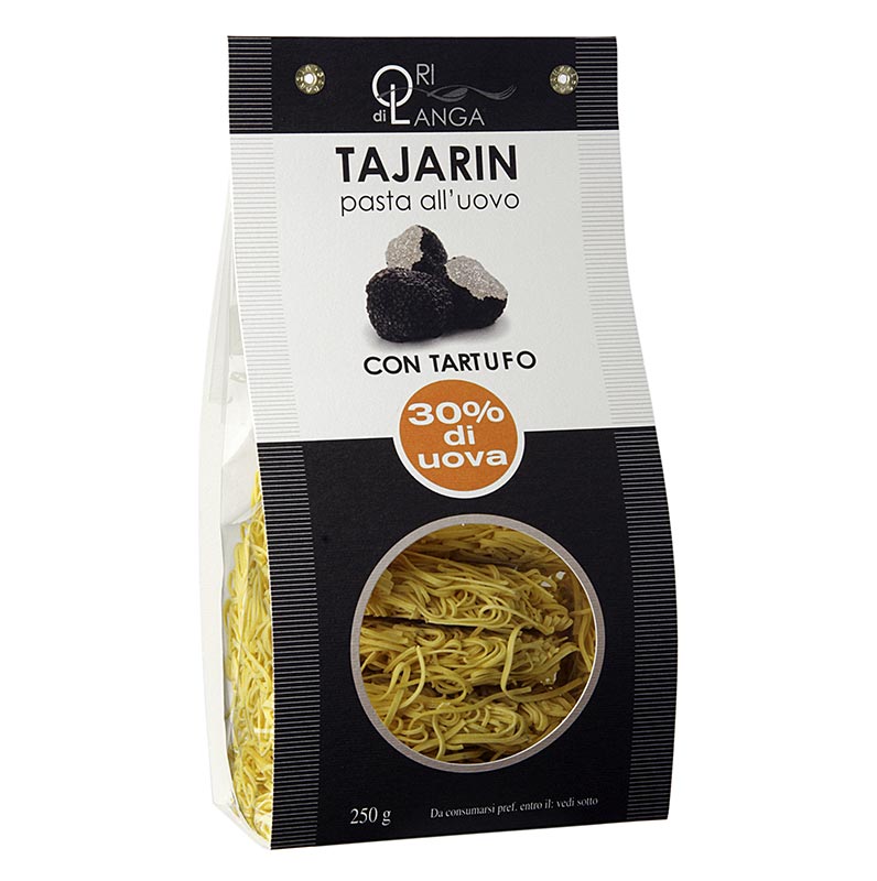 Ori di Langa, Tajarin, feine Nudelnester mit 3% Sommertrüffel & 30% Ei - 250 g - Beutel Ori di Langa, Tajarin, feine Nudelnester mit 3% Sommertrüffel & 30% Ei - 250 g - Beutel
