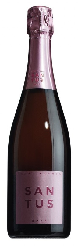 Franciacorta Rose DOCG Extra Brut, vino espumoso rosado, Santus - 0,75 litros - Botella