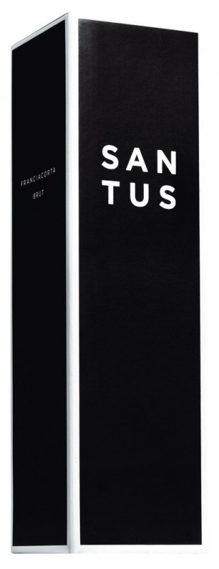 Caja decorativa en blanco y negro para Franciacorta Santus Brut, Santus - 1 pieza - Pedazo