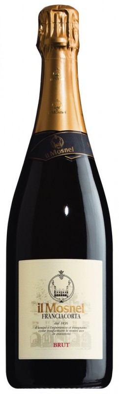 Wain berkilauan, putih, Franciacorta DOCG Brut, Il Mosnel - 0.75 l - Botol Wain berkilauan, putih, Franciacorta DOCG Brut, Il Mosnel - 0.75 l - Botol