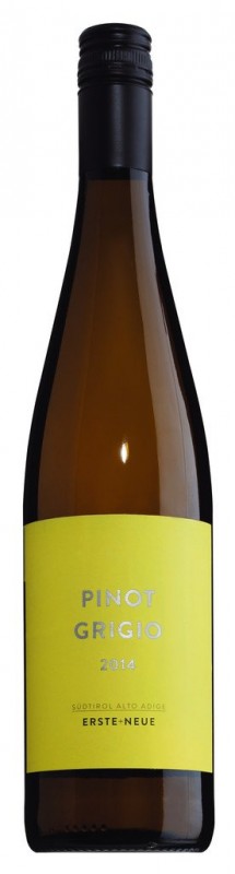Pinot Grigio Classic DOC del Tirol del Sur, vino blanco, Erste + Neue - 0,75 litros - Botella