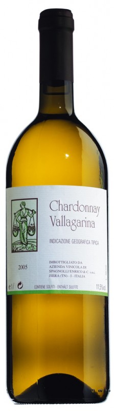 Putih, baja, Chardonnay DOC Vallagarina, Spagnolli - 1.0L - Botol