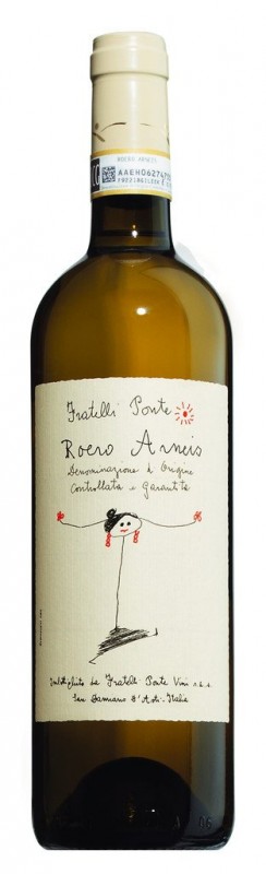 Roero Arneis DOCG, valkoviini, teras, Fratelli Ponte - 0,75 l - Pullo