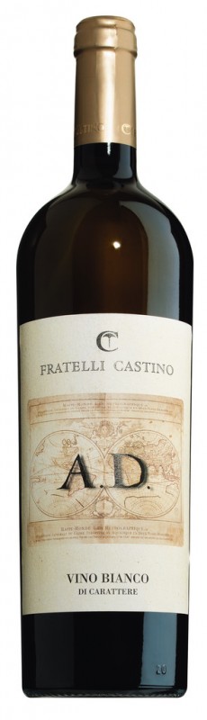 AD vino bianco, vitt vin, Castino - 0,75 l - Flaska