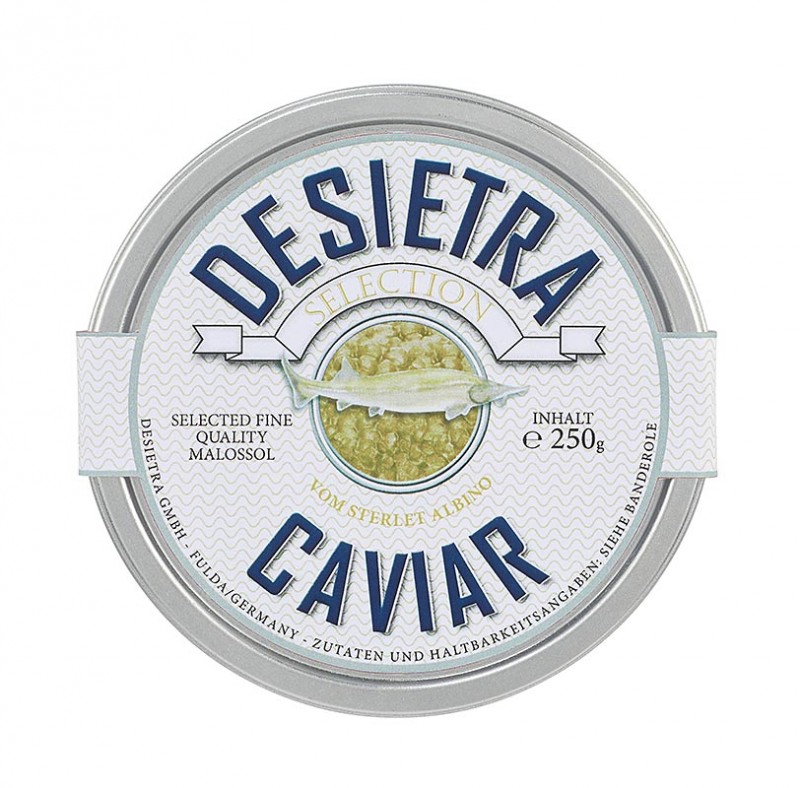 Desietra Selection Kaviar vom Albino-Sterlet, Aquakultur Deutschland - 50 g - Dose
