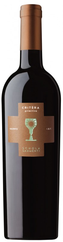Primitivo Salento IGT Critera, raudhvin, Schola Sarmenti - 0,75 l - Flaska