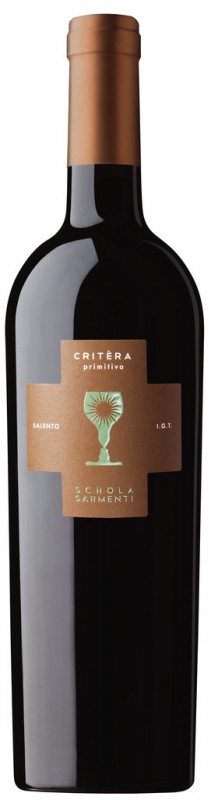 Primitivo Salento IGT Critera, vere e kuqe, Schola Sarmenti - 0,75 l - Shishe