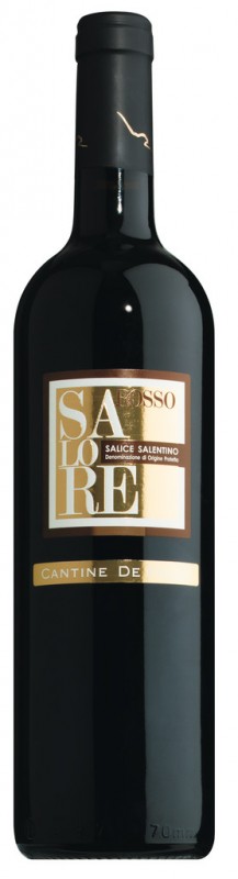 Salice Salentino DOC Salore, wain merah, barrik, Cantine De Falco - 0.75 l - Botol