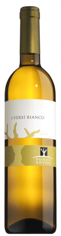 Sicilia Bianco IGT Versi, vinho branco, aco, fondo antico - 0,75 litros - Garrafa