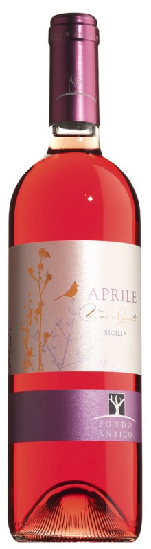 Rosato DOC Aprile, vino rosado, acero, fondo antico - 0,75 litros - Botella