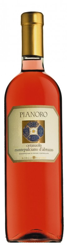 Cerasuolo Rose d`Abruzzo DOC, vinho rose, aco, pianoro - 0,75 litros - Garrafa