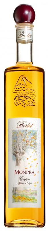 Monpra, Grappa di Barbera e Nebbiolo, Grappa de Barbera + bagaco de Nebbiolo, Berta - lata de 10 litros - Pedaco